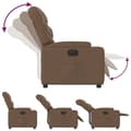 Miniatyrbild 5 av 11: vidaXL Elektrisk reclinerfåtölj Brun tyg