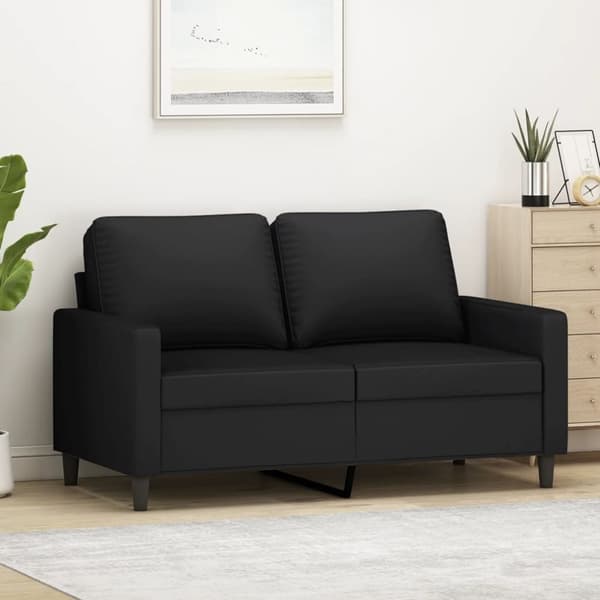 vidaXL 2-personers sofa 120 cm fløjl sort