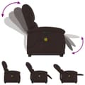 Miniatyrbillede 5 af 11: vidaXL elektrisk massagestol med løftefunktion stof mørkebrun