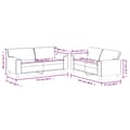Miniatyrbillede 7 af 7: vidaXL sofasæt 2 dele kunstlæder grå