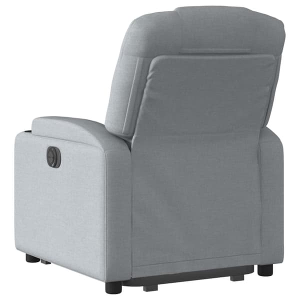 vidaXL Reclinerfåtölj med uppresningshjälp ljusgrå tyg