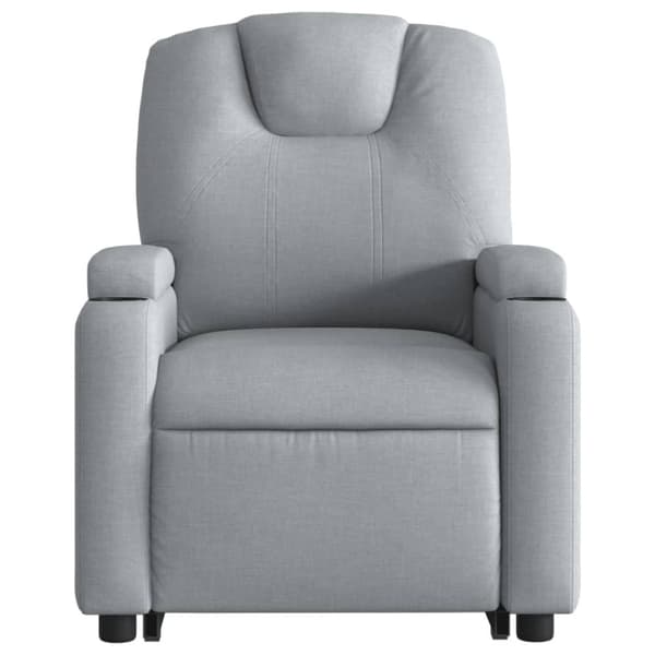 vidaXL Reclinerfåtölj med uppresningshjälp ljusgrå tyg