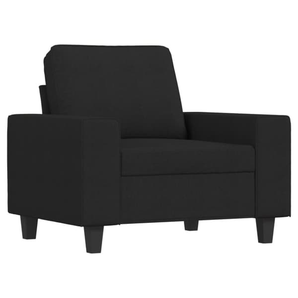 vidaXL sofasæt 3 dele stof sort