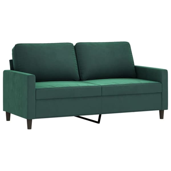 vidaXL sofasæt 2 dele med hynder velour mørkegrøn