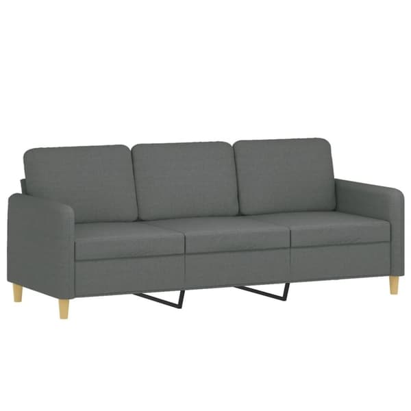 vidaXL sofasæt 3 dele med puder stof mørkegrå