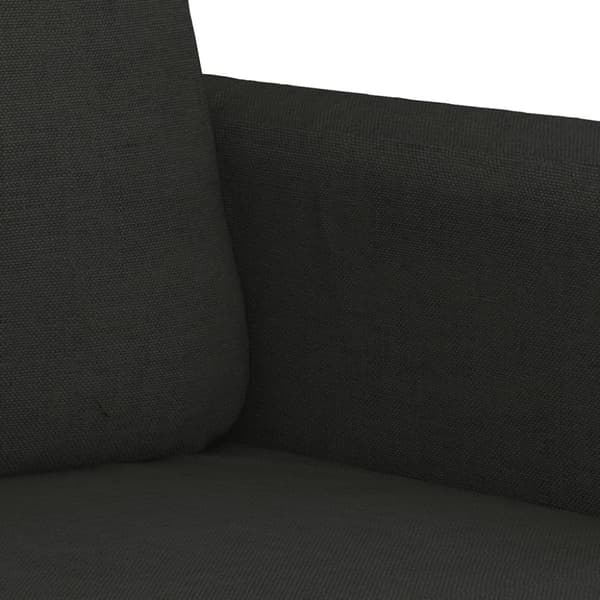 vidaXL Soffgrupp med dynor 2 delar svart tyg