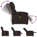 Miniatyrbild 5 av 11: vidaXL Massagefåtölj med uppresningshjälp mörkbrun tyg