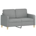 Miniatyrbillede 3 af 11: vidaXL sofasæt 4 dele med puder stof lysegrå
