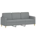 Miniatyrbillede 4 af 11: vidaXL sofasæt 4 dele med puder stof lysegrå