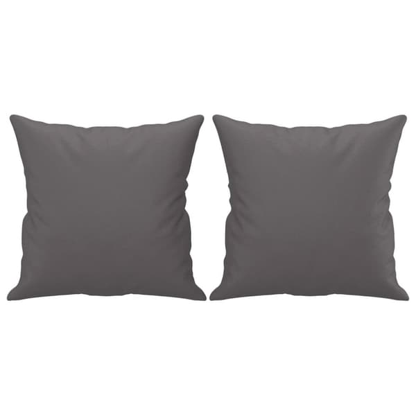 vidaXL 2-sits soffa med prydnadskuddar grå 120 cm konstläder