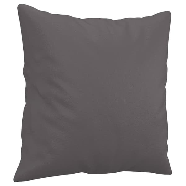 vidaXL 2-sits soffa med prydnadskuddar grå 120 cm konstläder