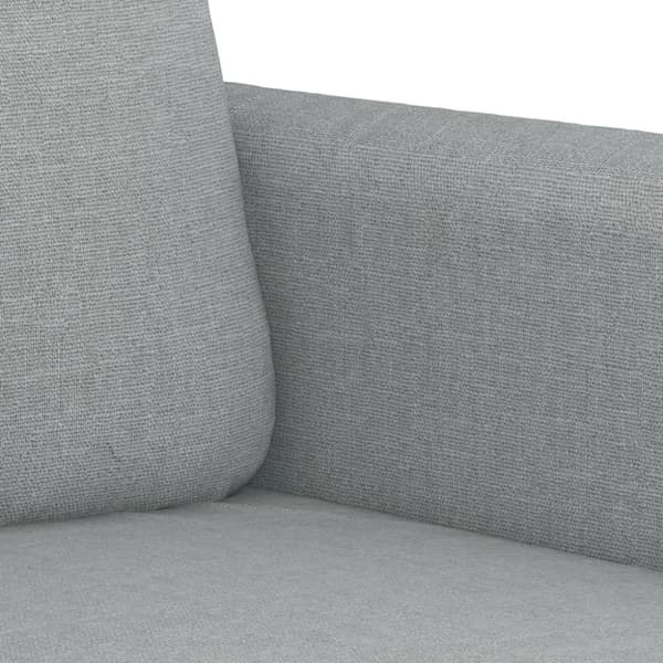 vidaXL Soffgrupp med kuddar 2 delar ljusgrå tyg