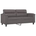 Miniatyrbillede 4 af 8: vidaXL sofasæt 2 dele med puder kunstlæder grå