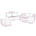 Miniatyrbillede 8 af 9: vidaXL sofasæt 3 dele med hynder velour mørkegrøn
