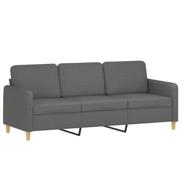 vidaXL sofasæt 4 dele med puder stof mørkegrå