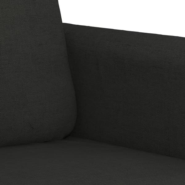 vidaXL sofasæt 3 dele med hynder stof sort