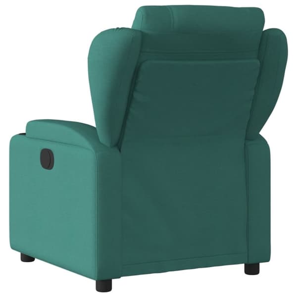 vidaXL Elektrisk reclinerfåtölj mörkgrön tyg