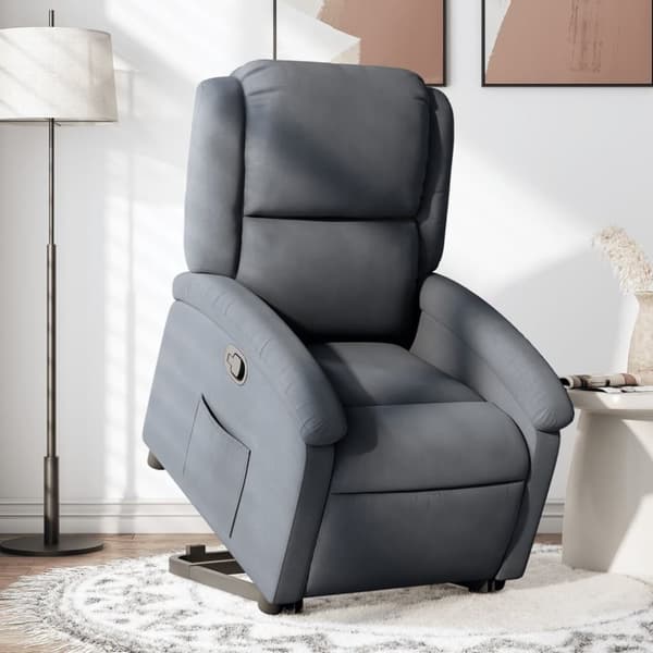 vidaXL løftestol velour mørkegrå