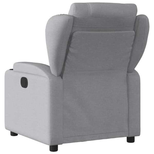 vidaXL Elektrisk reclinerfåtölj ljusgrå tyg