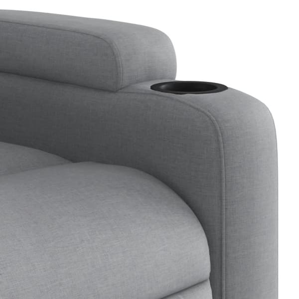 vidaXL Elektrisk reclinerfåtölj ljusgrå tyg