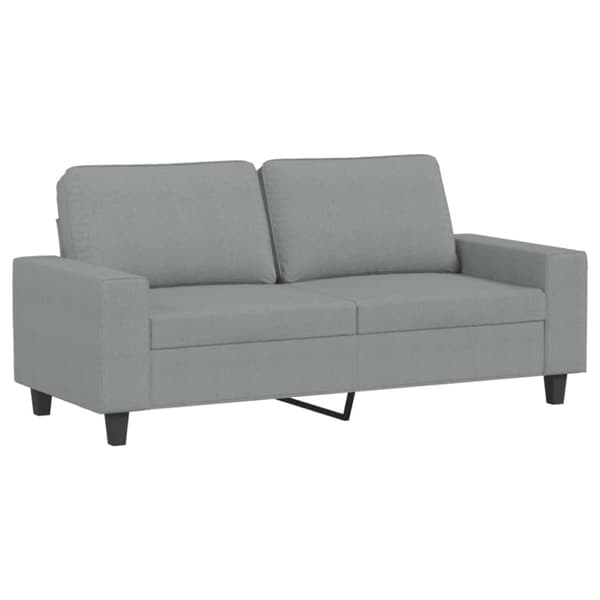 vidaXL Soffgrupp 3 delar ljusgrå tyg