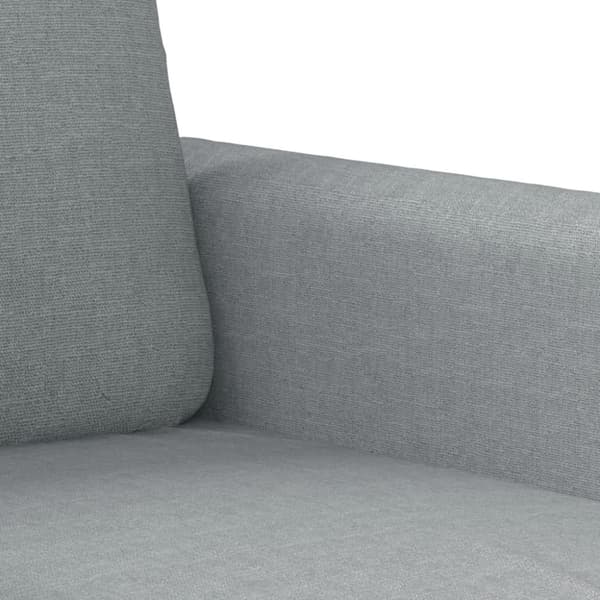 vidaXL Soffgrupp med kuddar 3 delar ljusgrå tyg