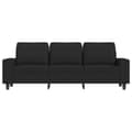 Miniatyrbillede 3 af 9: vidaXL 3-personers sofa med fodskammel 180 cm sort
