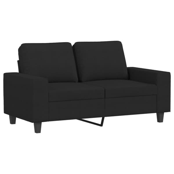 vidaXL Soffgrupp 4 delar svart tyg