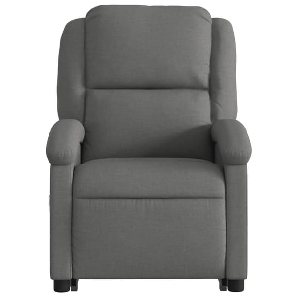 vidaXL Reclinerfåtölj med uppresningshjälp mörkgrå tyg