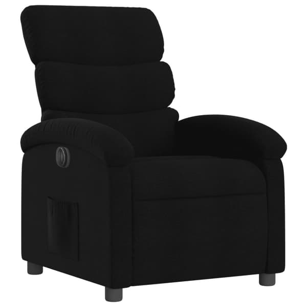 vidaXL Elektrisk reclinerfåtölj svart tyg