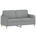 Miniatyrbillede 3 af 11: vidaXL sofasæt 3 dele med puder stof lysegrå
