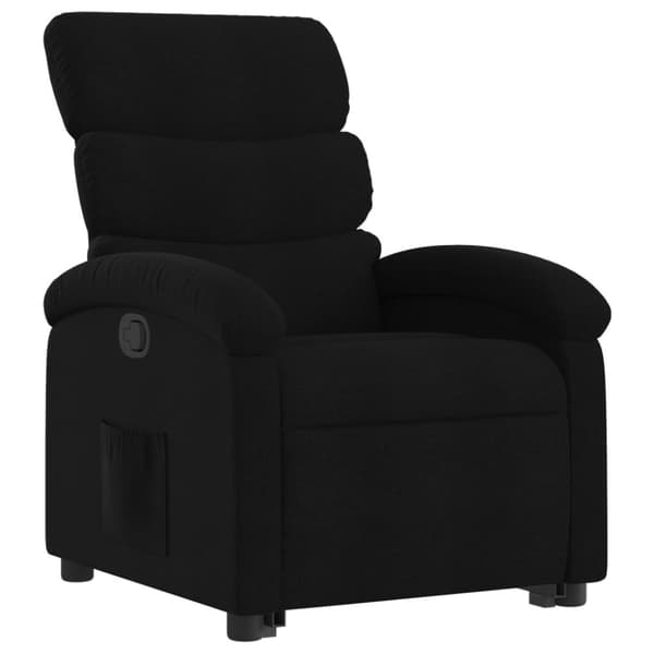 vidaXL Reclinerfåtölj med uppresningshjälp svart tyg