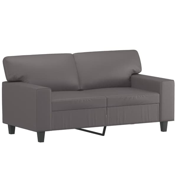 vidaXL sofasæt 2 dele med puder kunstlæder grå
