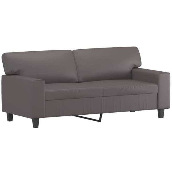vidaXL sofasæt 2 dele med puder kunstlæder grå