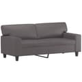 Miniatyrbillede 4 af 8: vidaXL sofasæt 2 dele med puder kunstlæder grå