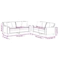 Miniatyrbillede 8 af 8: vidaXL sofasæt 2 dele med puder kunstlæder grå