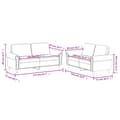 Miniatyrbillede 7 af 7: vidaXL sofasæt 2 dele med hynder kunstlæder sort