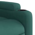 Miniatyrbild 9 av 11: vidaXL Reclinerfåtölj med uppresningshjälp mörkgrön tyg