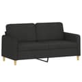 Miniatyrbillede 4 af 9: vidaXL sofasæt 2 dele med puder stof sort