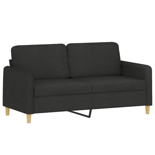 vidaXL sofasæt 2 dele med puder stof sort