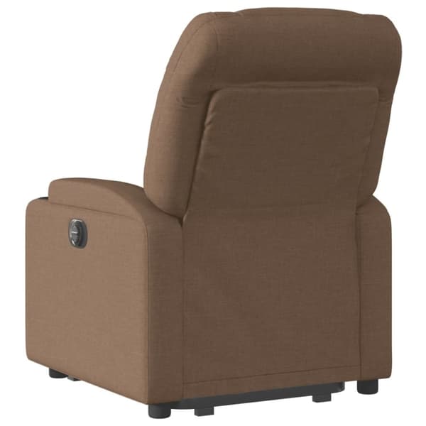 vidaXL Reclinerfåtölj med uppresningshjälp brun tyg
