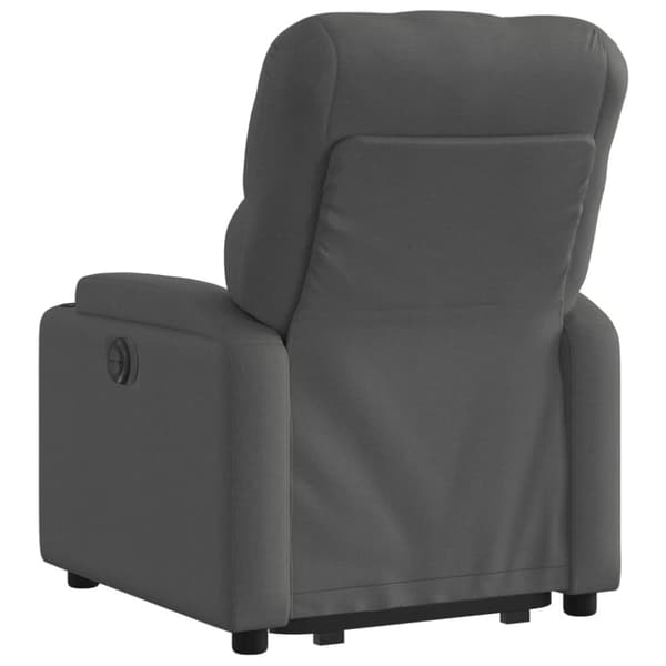 vidaXL Reclinerfåtölj med uppresningshjälp mörkgrå tyg