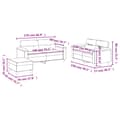 Miniatyrbillede 8 af 9: vidaXL sofasæt 3 dele med hynder kunstlæder vinrød