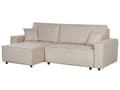 Miniatyrbillede 6 af 11: Hjørnesofa beige 2-personers standard fløjlspolstring højre dekorative puder sovesofa moderne