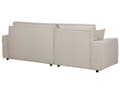 Miniatyrbillede 8 af 11: Hjørnesofa beige 2-personers standard fløjlspolstring højre dekorative puder sovesofa moderne
