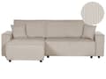 Miniatyrbillede 1 af 11: Hjørnesofa beige 2-personers standard fløjlspolstring højre dekorative puder sovesofa moderne
