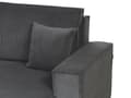 Miniatyrbillede 10 af 11: Hjørnesofa grafitgrå 2-personers standard fløjlspolstring venstre dekorative puder sovesofa moderne