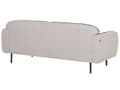 Miniatyrbillede 7 af 11: Sofa Lysegrå Polyester Sorte Metalben 3 Personers Tyk Polstret Dyb Blød Stofsofa med Fodskammel Stuen Moderne Inspiration Stue Møbel Moderne