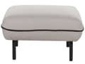 Miniatyrbillede 9 af 11: Sofa Lysegrå Polyester Sorte Metalben 3 Personers Tyk Polstret Dyb Blød Stofsofa med Fodskammel Stuen Moderne Inspiration Stue Møbel Moderne