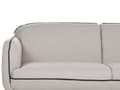 Miniatyrbillede 10 af 11: Sofa Lysegrå Polyester Sorte Metalben 3 Personers Tyk Polstret Dyb Blød Stofsofa med Fodskammel Stuen Moderne Inspiration Stue Møbel Moderne
